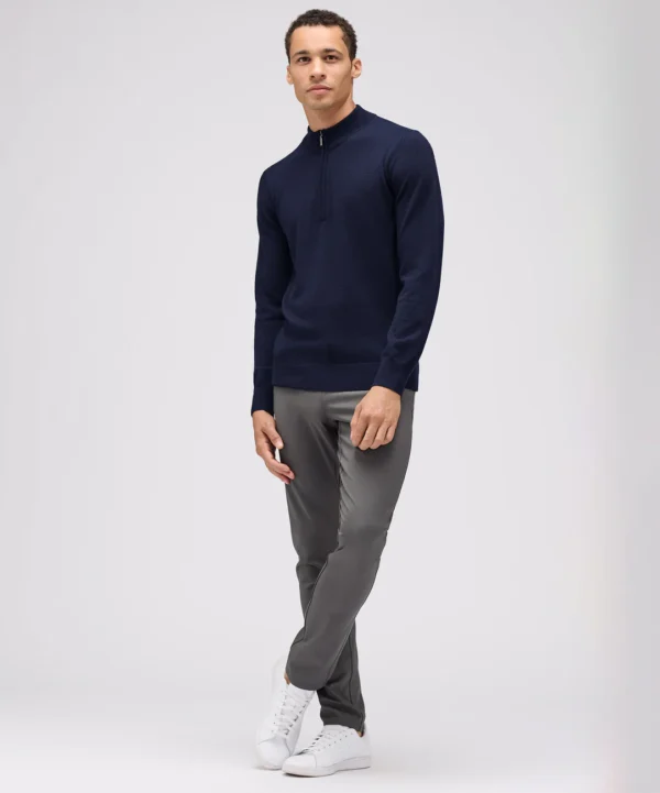 Men's Merino Cashmere Quarter Zip Sweater - Image 4