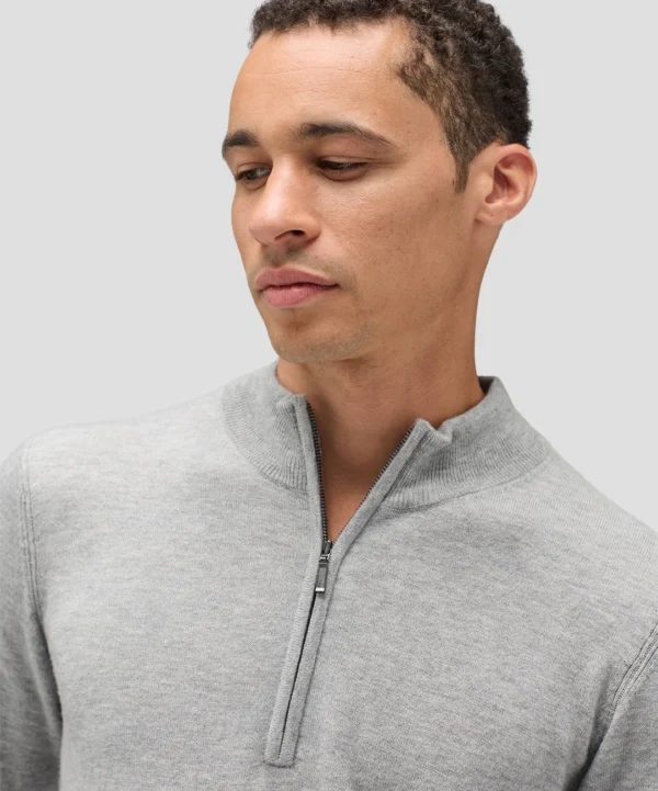 Men's Merino Cashmere Quarter Zip Sweater - Image 3